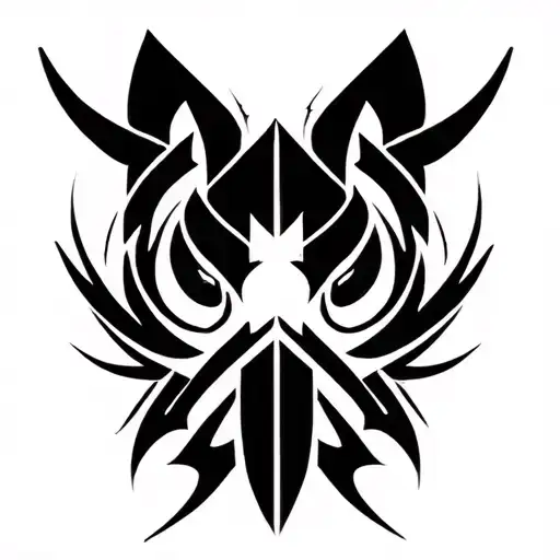 cyber sigilism tattoo design idea