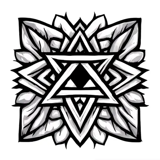 hexagram tattoo design idea