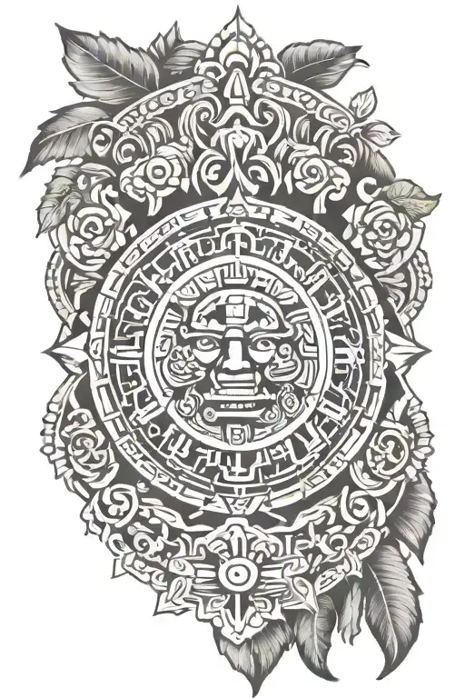 mayan calendar tattoo design idea