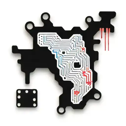 A circuit board design incorporating pride colors and trans flag colors tattoo design idea