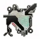 A circuit board design incorporating pride colors and trans flag colors tattoo design idea
