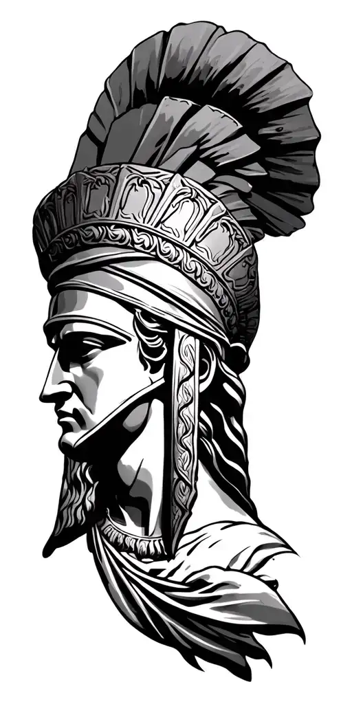 Ancient Greece. Parthenon, spartan tattoo design idea