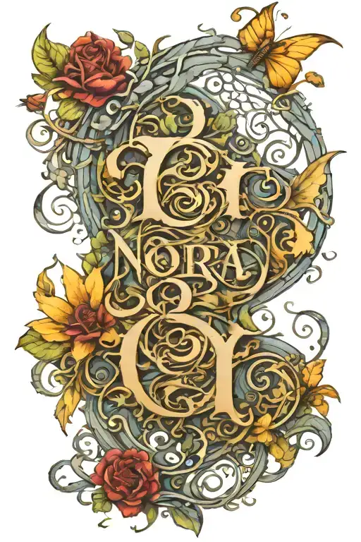nora inelvish fonts tattoo design idea