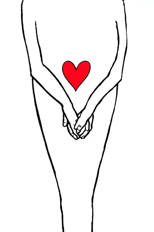 Spencer Kane with heart and holding hands  tattoo design idea
