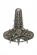 crossroads torn between the forces tattoo design idea