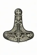 crossroads torn between the forces tattoo design idea