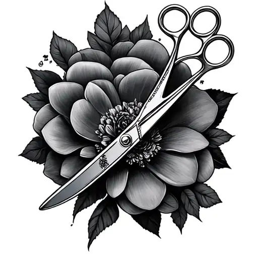 scissors, sewing, cosplay tattoo design idea