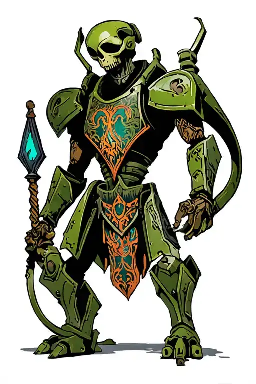 warhammer 40k necron tattoo design idea