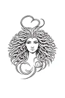 african american medusa goddess tattoo design idea