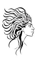 african american medusa goddess tattoo design idea