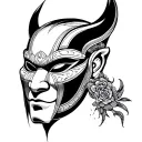 Samuri Mask tattoo design idea