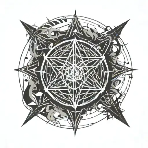 arcane sigil mass tattoo design idea
