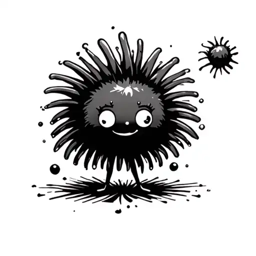 soot sprite dancing tattoo design idea
