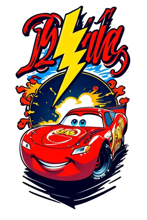 lightning mcqueen tattoo design idea