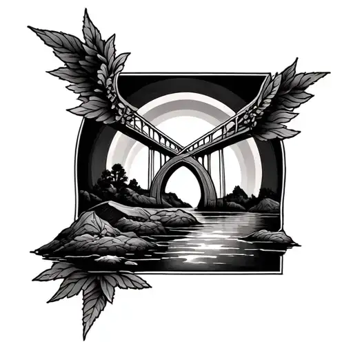 Rainbow Bridge tattoo design idea