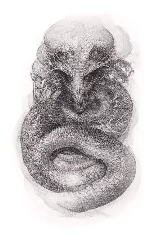 evil snake tattoo tattoo design idea