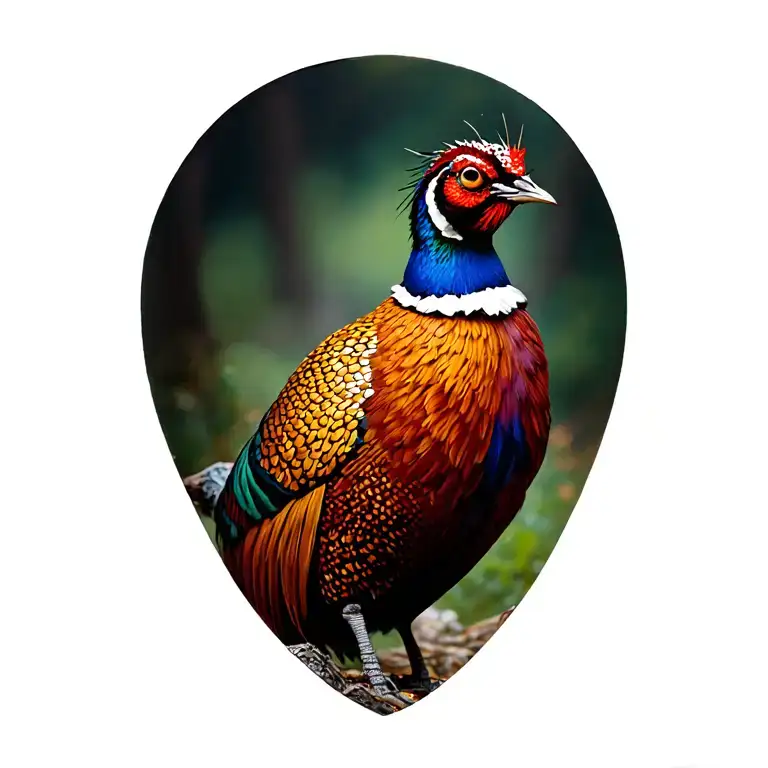 Hunting A Pheasant tattoo design idea