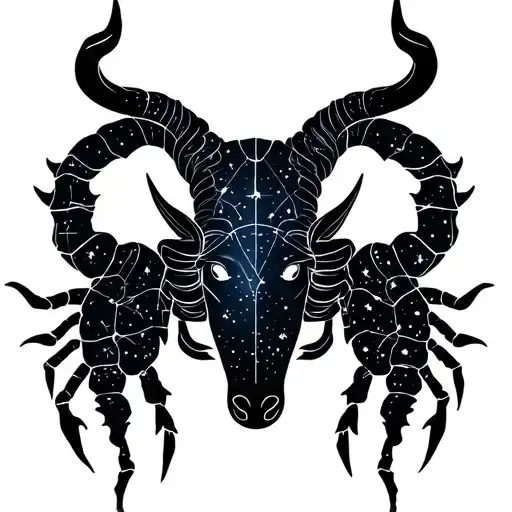 Virgo, Taurus,Scorpio with constellation minimalistic art  tattoo design idea