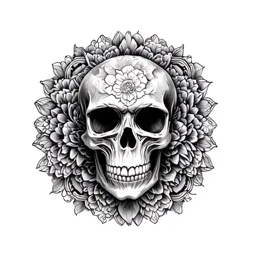 Skull Mandala tattoo design idea