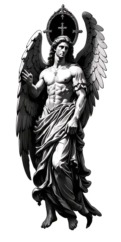 Christian arch angel Michael tattoo design idea