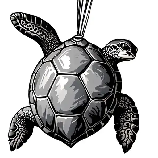 turtle skydiving tattoo design idea