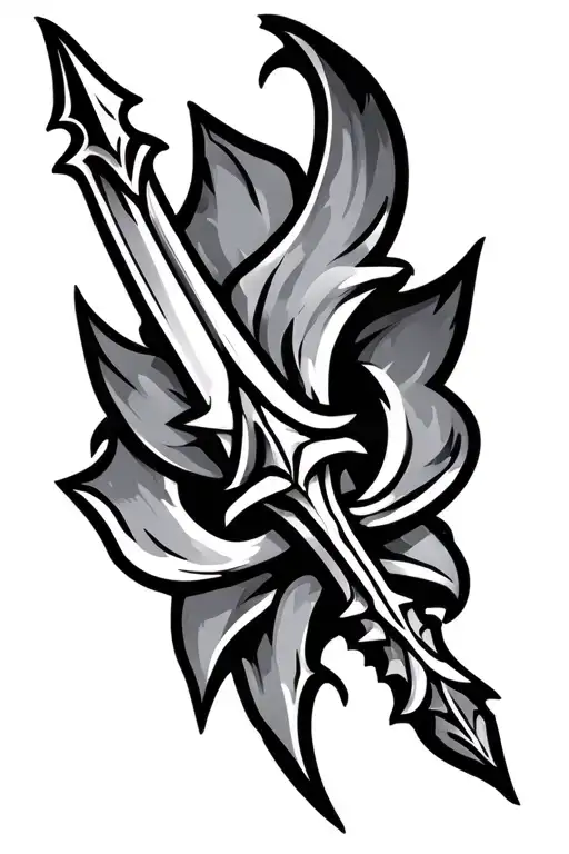 spear tattoo designed for tricep simple tattoo design idea