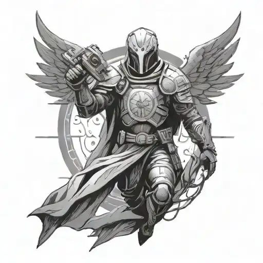 destiny determination and sunlight shining tattoo design idea