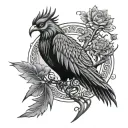 tree of life phoenix tattoo design idea