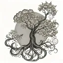 tree of life phoenix tattoo design idea