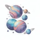 sistema solar system planets tattoo design idea