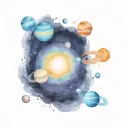 sistema solar system planets tattoo design idea