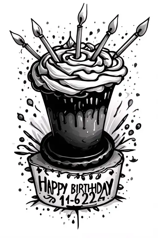 Birthday 11 6 2024 written tattoo design idea
