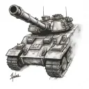 Abrams Tank tattoo design idea