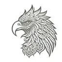 mexican eagle tattoo design idea