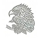 mexican eagle tattoo design idea