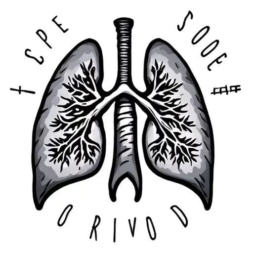 Lungs, hope, stronger, survived tattoo design idea
