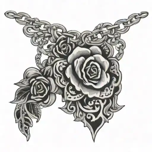 charm ankle bracelet tattoo design idea