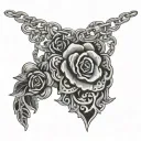 charm ankle bracelet tattoo design idea