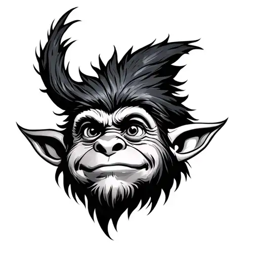 Norway cute troll tattoo design idea