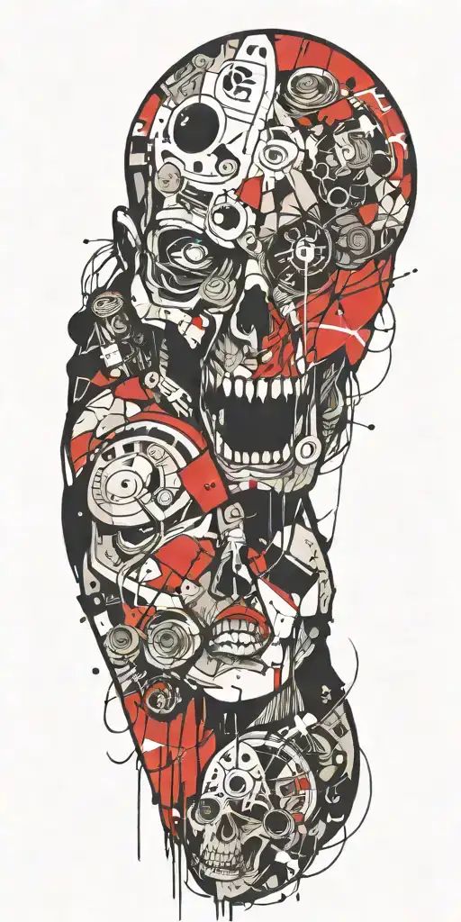 comic strip tattoo design idea