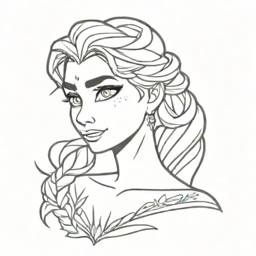 Elsa from Frozen tattoo design idea