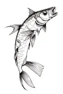 Fishing tattoo design idea