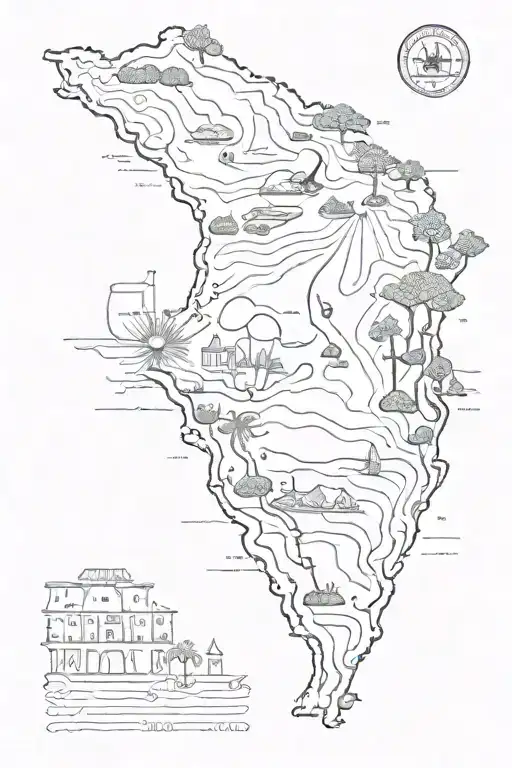 Map of Costa Rica sentenced 3 to life tattoo design idea