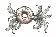 brine shrimp using a donut as a lifesaver tattoo design idea