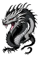 The dragon is angry tattoo design idea