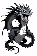 The dragon is angry tattoo design idea