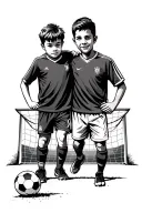 dad and Son soccer field goodbye until we meet again tattoo design idea