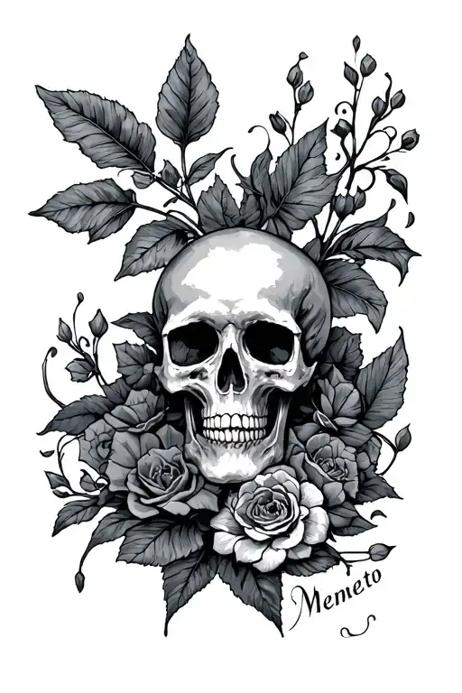 memento Mori Memento Vivere tattoo design idea