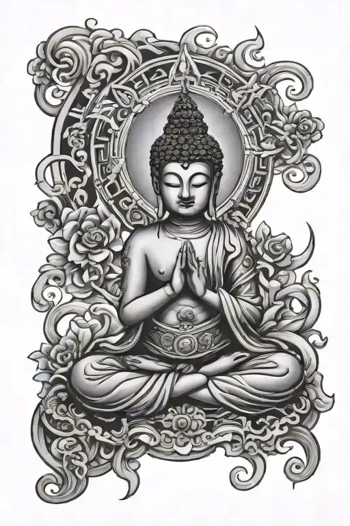 Buddhism symbols such tattoo design idea