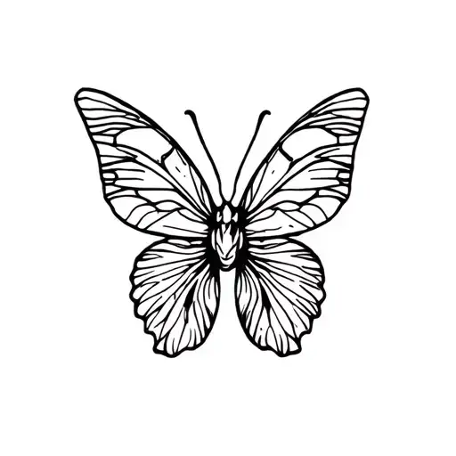 papillon tattoo design idea